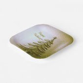 Weihnachtsbaumpapier für Goldene Feiertage Pappteller (Gewinkelt)