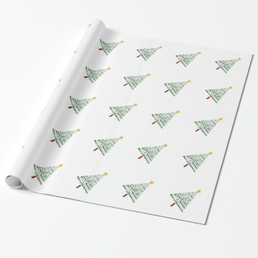 Weihnachtsbaumpapier Geschenkpapier (Ungerollt)