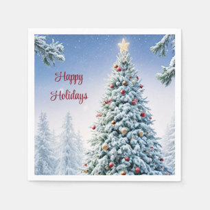 Weihnachtsbaumpapier Napkin Serviette