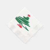 Weihnachtsbaumpapier Napkin Serviette (Ecke)