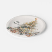 Weihnachtsbaumpapier-Teller Pappteller (Schrägansicht)