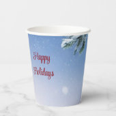 Weihnachtsbaumpapierkästen Pappbecher (Rückseite)