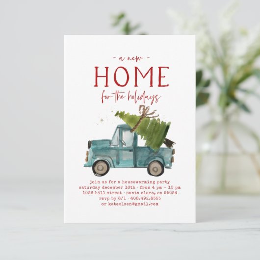 WeihnachtsbaumParty Einladung (Stehend Vorderseite)