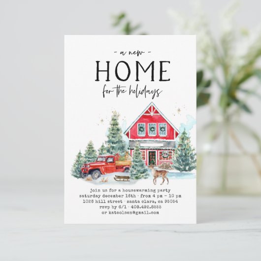 WeihnachtsbaumParty Einladung (Stehend Vorderseite)