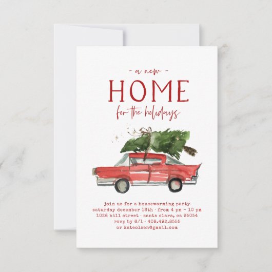 WeihnachtsbaumParty Einladung (Vorderseite)