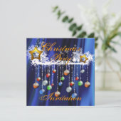 WeihnachtsbaumParty Einladung (Stehend Vorderseite)