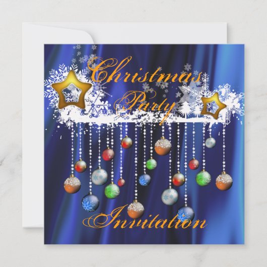 WeihnachtsbaumParty Einladung (Vorderseite)