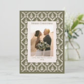 Weihnachtsbaumpattern Weihnachtskarte mit Foto Dankeskarte (Stehend Vorderseite)