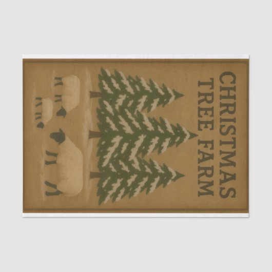 Weihnachtsbaumplantage Seidenpapier (Vorderseite)