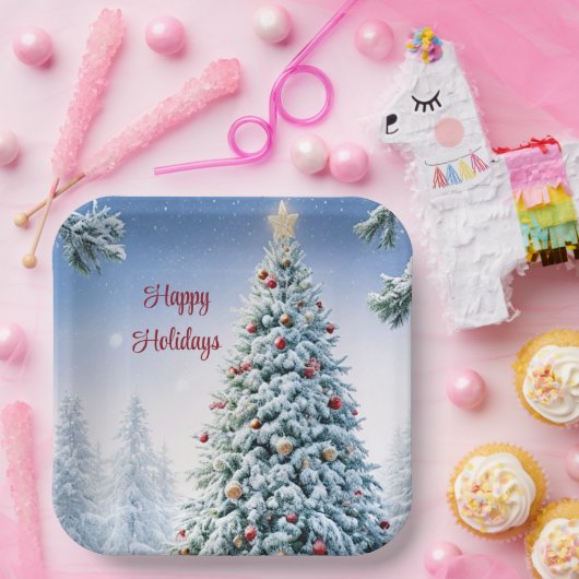 Weihnachtsbaumplatte Pappteller (Party)