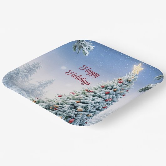 Weihnachtsbaumplatte Pappteller (Gewinkelt)