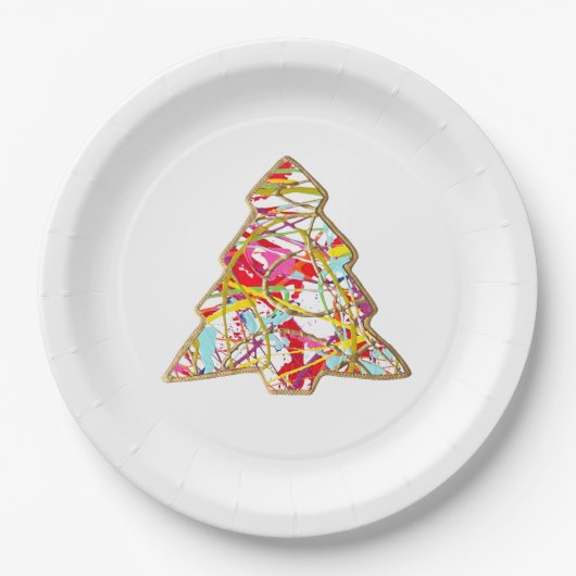 Weihnachtsbaumplatte Pappteller (Vorderseite)