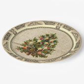 Weihnachtsbaumplatten Pappteller (Schrägansicht)