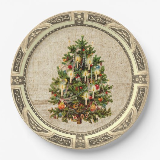 Weihnachtsbaumplatten Pappteller (Vorderseite)