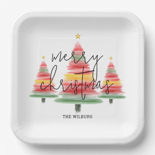 Weihnachtsbaumplatz Pappteller (Vorderseite)