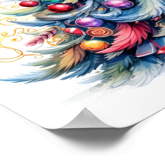 Weihnachtsbaumposter Poster (Ecke)