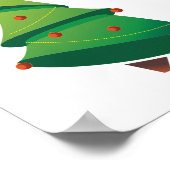 Weihnachtsbaumposter Poster (Ecke)
