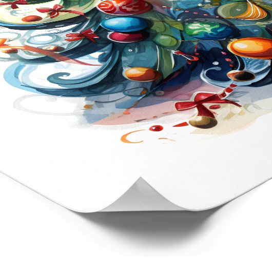 Weihnachtsbaumposter Poster (Ecke)