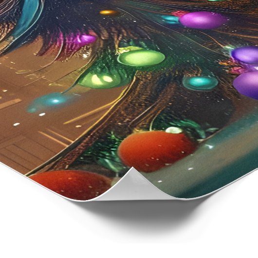 Weihnachtsbaumposter Poster (Ecke)