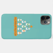 Weihnachtsbaumpyramide aus Weihnachtsschneemännern Case-Mate iPhone Hülle (Rückseite (Horizontal))
