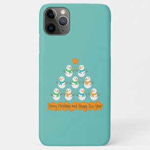 Weihnachtsbaumpyramide aus Weihnachtsschneemännern Case-Mate iPhone Hülle