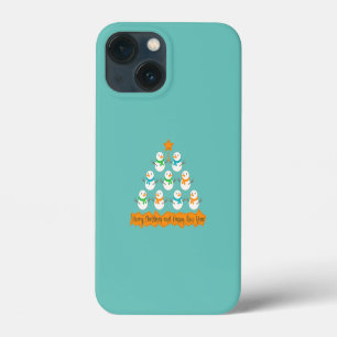 Weihnachtsbaumpyramide aus Weihnachtsschneemännern Case-Mate iPhone Hülle