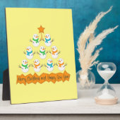 Weihnachtsbaumpyramide aus Weihnachtsschneemännern Fotoplatte (Seite)