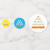 Weihnachtsbaumpyramide aus Weihnachtsschneemännern Konfetti (Vorderseiten)