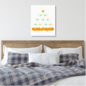 Weihnachtsbaumpyramide aus Weihnachtsschneemännern Leinwanddruck (Insitu (Schlafzimmer))