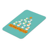 Weihnachtsbaumpyramide aus Weihnachtsschneemännern Magnet (Linke Seite)