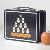 Weihnachtsbaumpyramide aus Weihnachtsschneemännern Metall Brotdose (Beispiel)