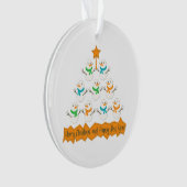 Weihnachtsbaumpyramide aus Weihnachtsschneemännern Ornament (Vorderseite)