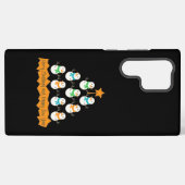 Weihnachtsbaumpyramide aus Weihnachtsschneemännern Samsung Galaxy Hülle (Rückseite (Horizontal))