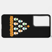 Weihnachtsbaumpyramide aus Weihnachtsschneemännern Samsung Galaxy Hülle (Linke Seite)