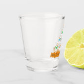 Weihnachtsbaumpyramide aus Weihnachtsschneemännern Schnapsglas (Links)