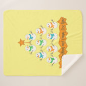 Weihnachtsbaumpyramide aus Weihnachtsschneemännern Sherpadecke (Vorderseite (Horizontal))
