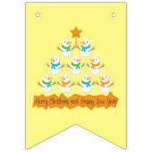 Weihnachtsbaumpyramide aus Weihnachtsschneemännern Wimpelkette (Erste Fahne)