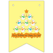 Weihnachtsbaumpyramide aus Weihnachtsschneemännern Wimpelkette (Dritte Fahne)