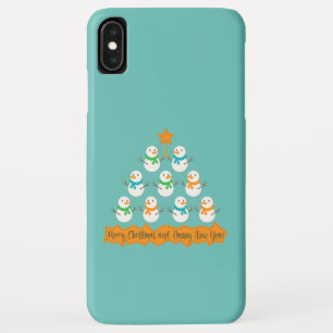 Weihnachtsbaumpyramide aus Xmas-Schneemännern Case-Mate iPhone Hülle