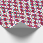 Weihnachtsbaumquiltmuster Geschenkpapier (Ecke)