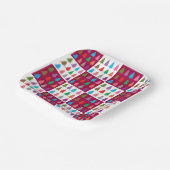 Weihnachtsbaumquiltmuster Pappteller (Gewinkelt)