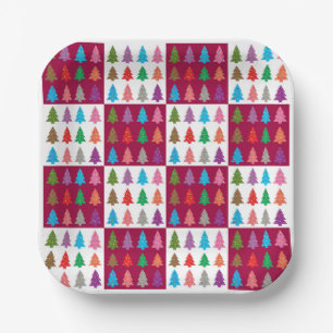 Weihnachtsbaumquiltmuster Pappteller