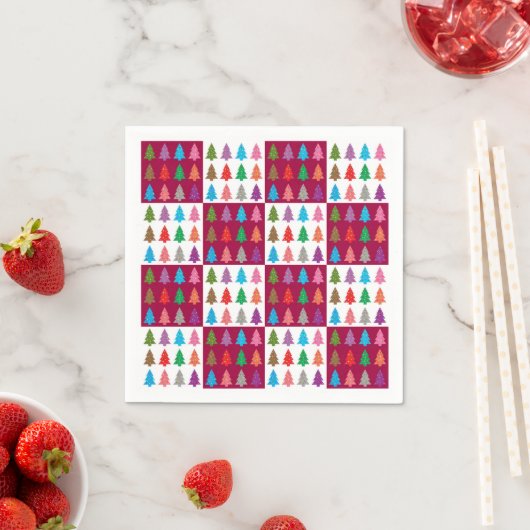 Weihnachtsbaumquiltmuster Serviette (Beispiel)