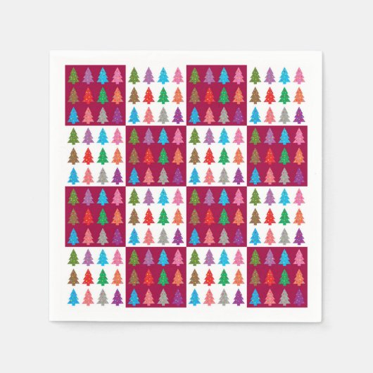 Weihnachtsbaumquiltmuster Serviette (Vorderseite)