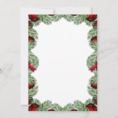 Weihnachtsbaumrahmen, Goldene Rentiere Einladung (Rückseite)