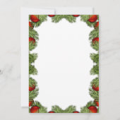 Weihnachtsbaumrahmen, Goldene Rentiere Einladung (Rückseite)