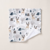 Weihnachtsbaumrinder Badhandtuch Set (Waschlappen)