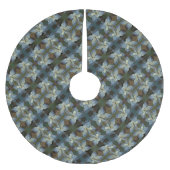 Weihnachtsbaumrock - Blue Poinsettias. Polyester Weihnachtsbaumdecke (Vorderseite)