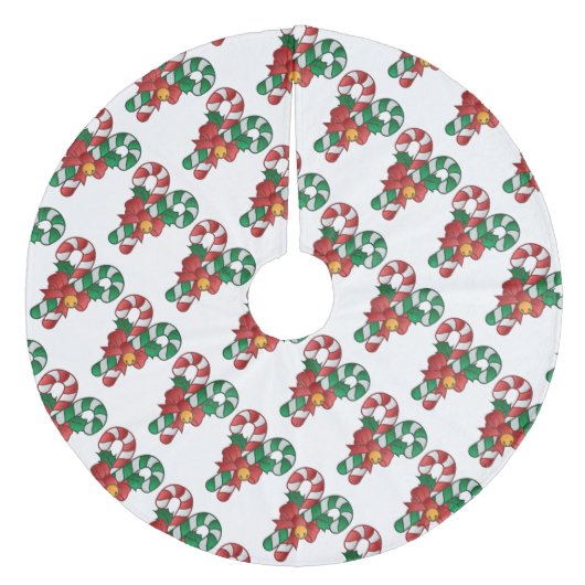 Weihnachtsbaumrock/Candy Cane Fleece Weihnachtsbaumdecke (Vorderseite)