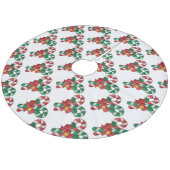 Weihnachtsbaumrock/Candy Cane Fleece Weihnachtsbaumdecke (Schrägansicht)